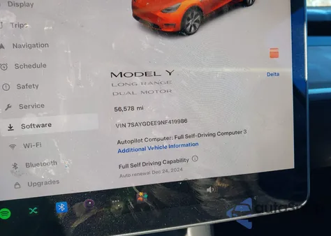2022 Tesla Model Y Long Range Dual Motor All-Wheel Drive из США, поврежденный, VIN 7SAYGDEE9NF419986